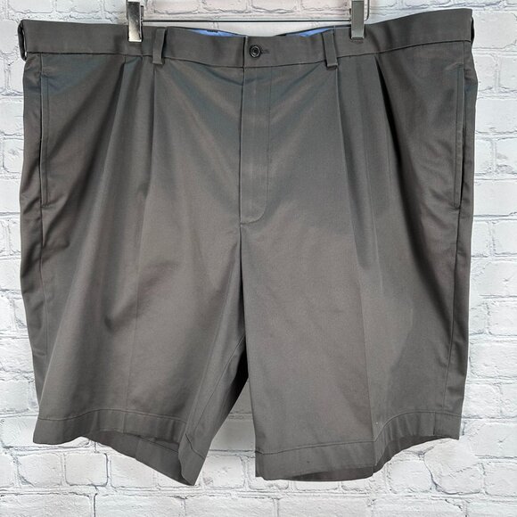 Brooks Brothers Men's 9" Advantage Chino® Pleated Front Shorts Size W48 Dk. Grey - Picture 3 of 13
